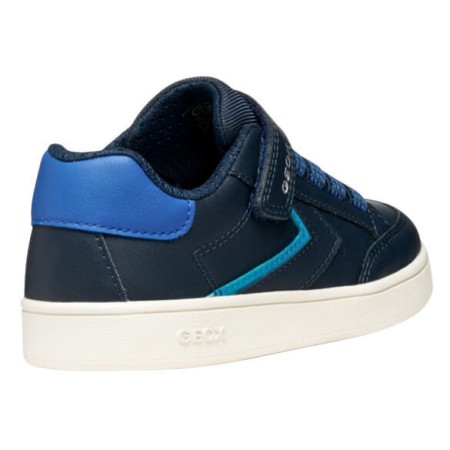 GEOX ECLYPER ΠΑΙΔΙΚΑ SNEAKERS ΑΝΑΤΟΜΙΚΑ ΜΕ ΣΚΡΑΤΣ NAVY ΜΠΛΕ  J55LSA0BC11C0693 